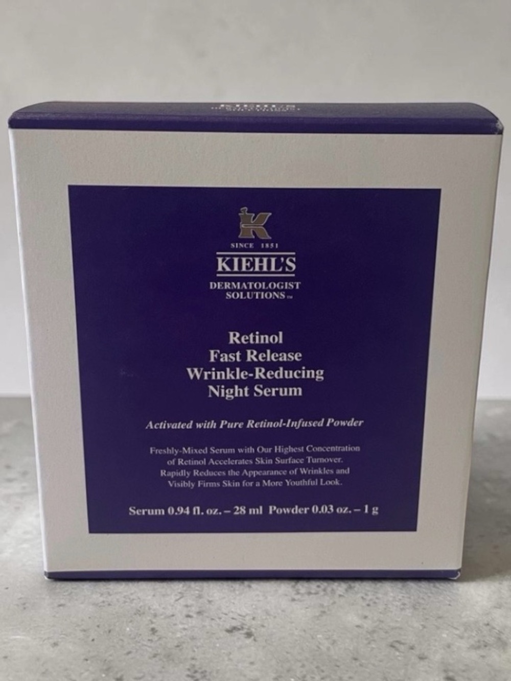 Kiehl's Retinol Fast Release Wrinkle-Reducing Night Serum NIB